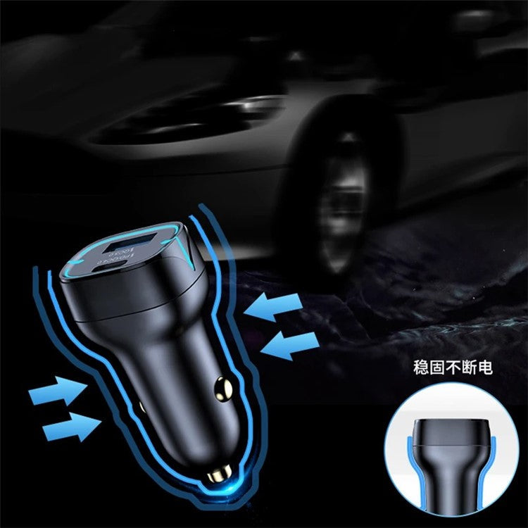 G10 Type-C+USB PD 30W+22.5W Fast Charging Adapter for 12-24V Car Charger