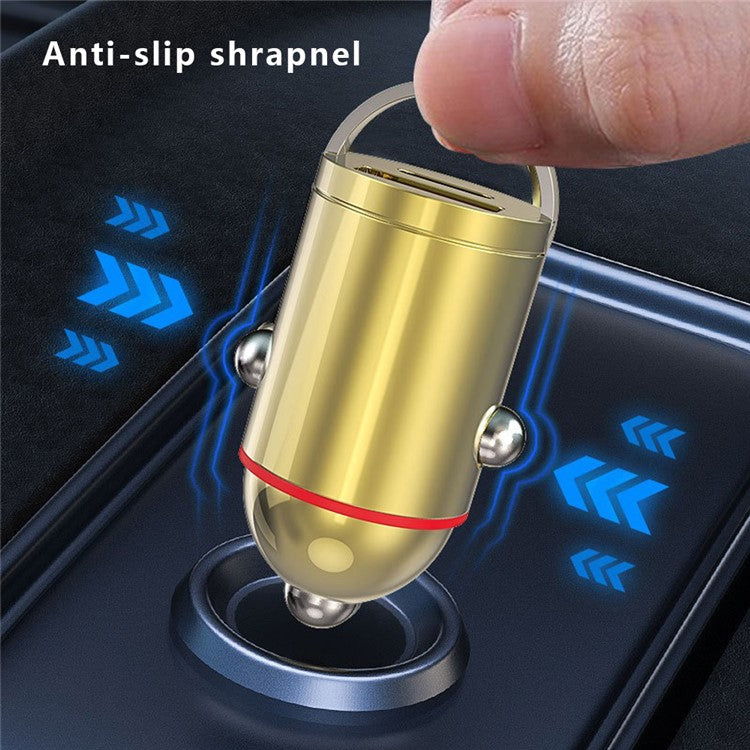 G30J 133W High Power Type-C+USB Dual Port Mini Car Charger with Type-C to 8Pin Cable