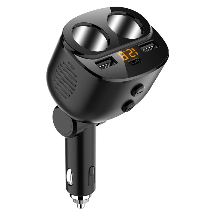C06Q Type-C+Dual USB Cigarette Lighter PD 18W / QC3.0 Fast Charging Car Charger