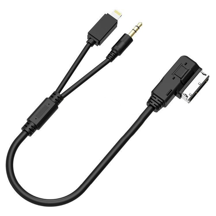 AMI MDI Audio Aux Cable Adapter 3.5mm Earphone Port with Lightning Charger Wire for Audi A3 A4 A5 A6 A8 Q5 Q7