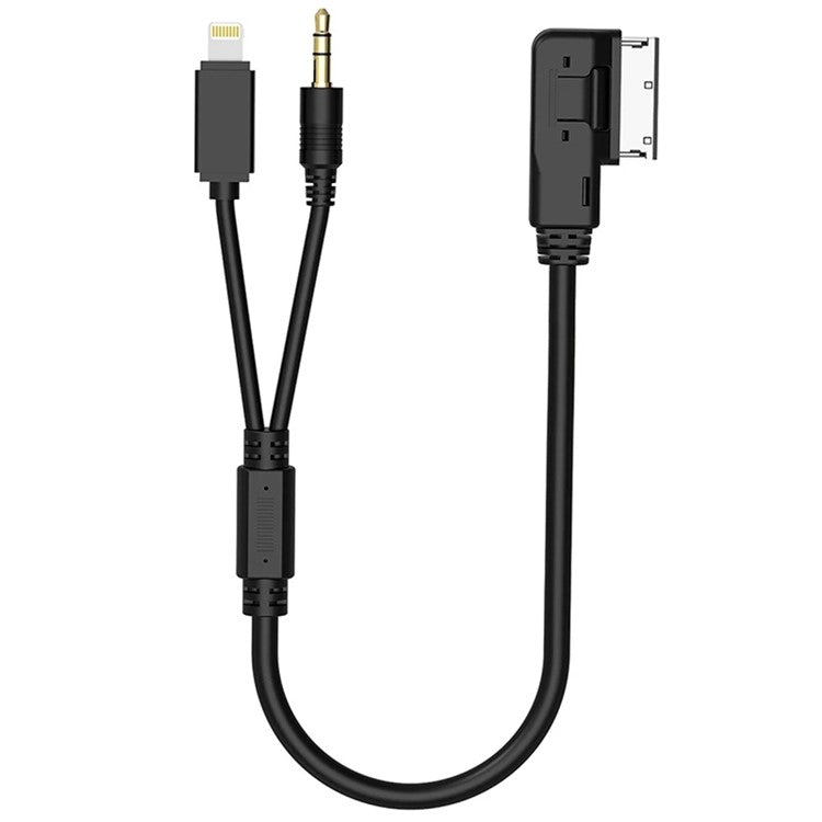 AMI MDI Audio Aux Cable Adapter 3.5mm Earphone Port with Lightning Charger Wire for Audi A3 A4 A5 A6 A8 Q5 Q7