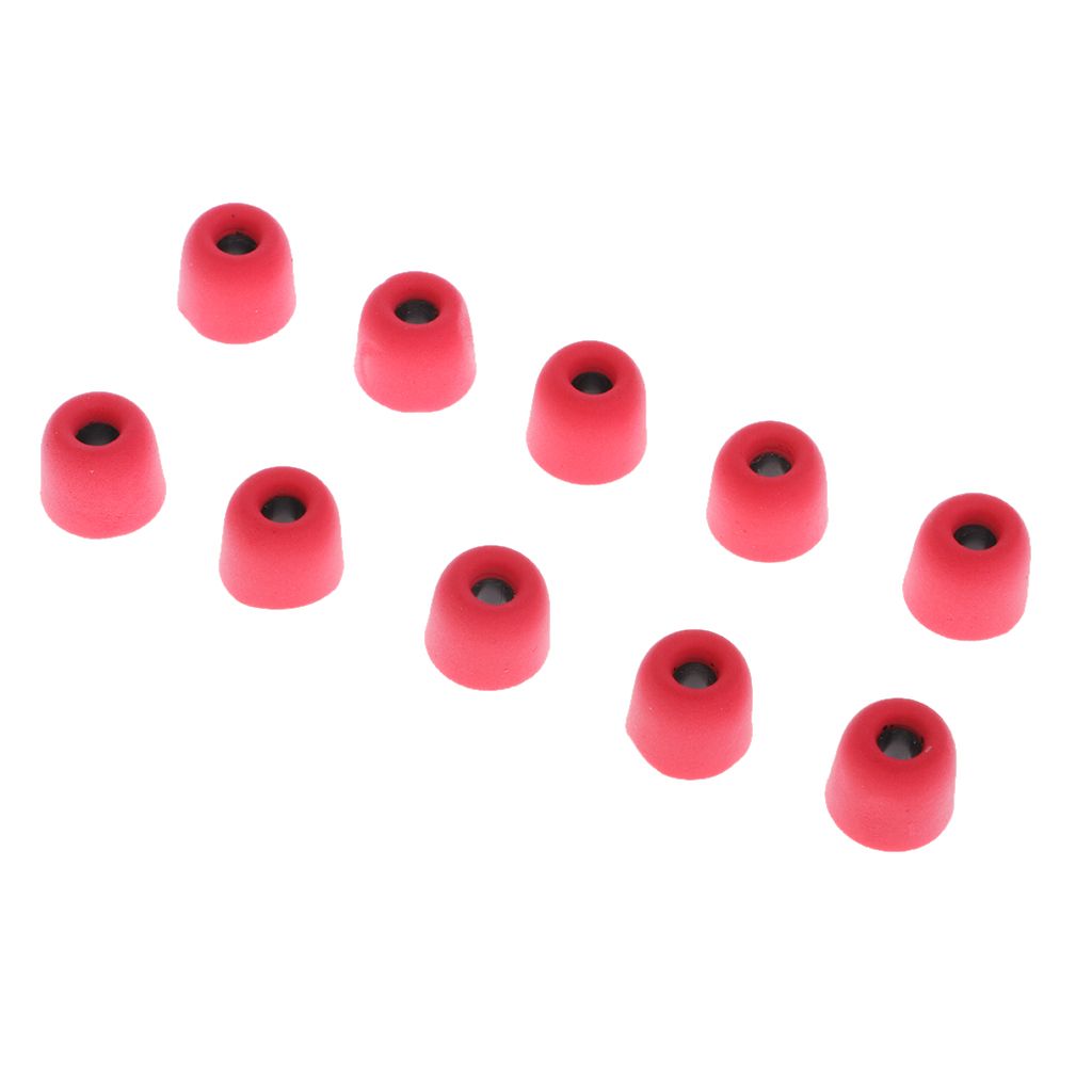 5 Pairs 4.5mm Memory Foam Tips Eartips For Universe Earbuds Earphones Red