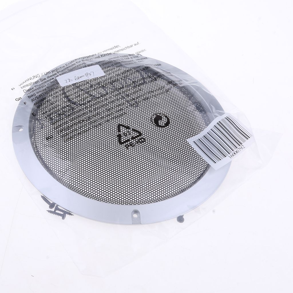 8 Inch Speaker Grills Cover Case with 4 pcs Screws for Speaker Mounting Home Audio DIY -225mm Outer Diameter Silver