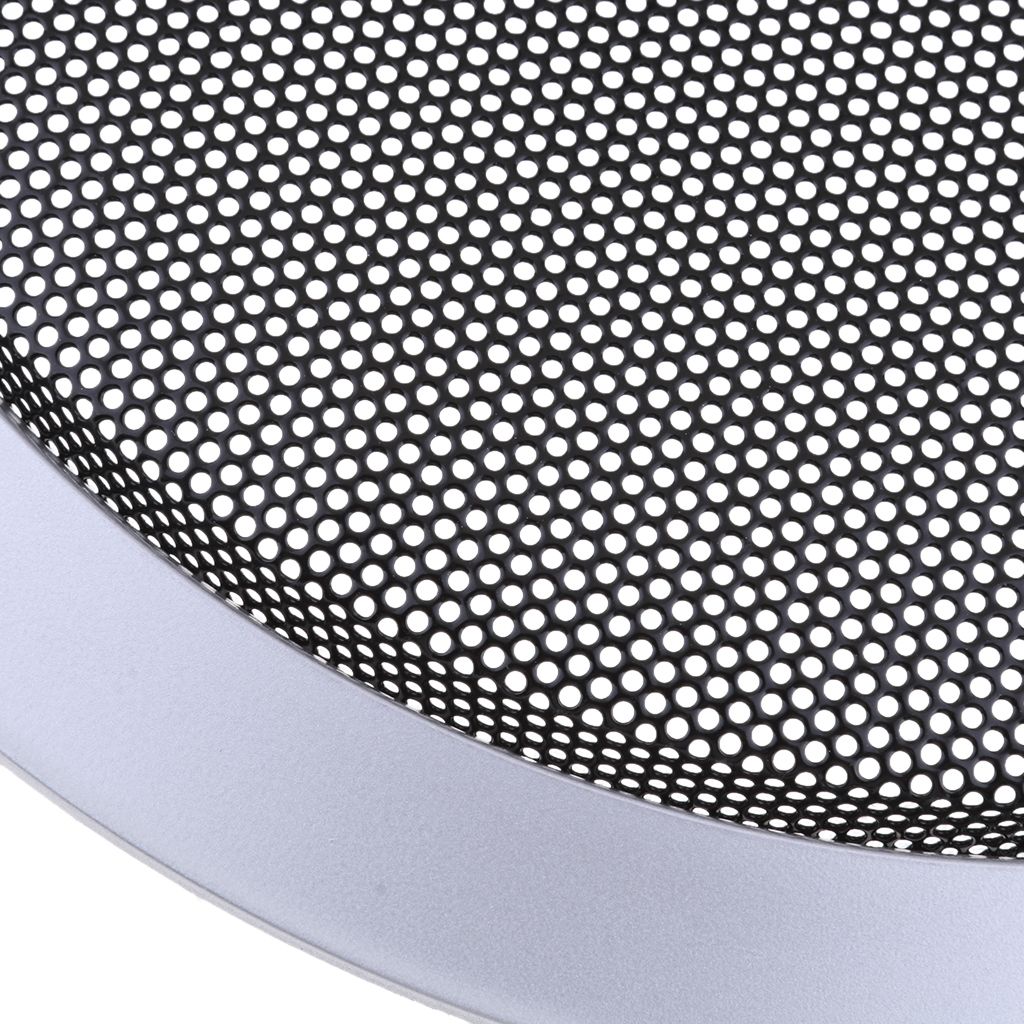 8 Inch Speaker Grills Cover Case with 4 pcs Screws for Speaker Mounting Home Audio DIY -225mm Outer Diameter Silver