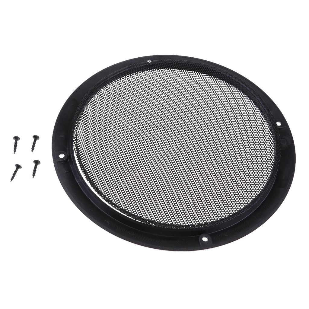 8 Inch Speaker Grills Cover Case with 4 pcs Screws for Speaker Mounting Home Audio DIY -225mm Outer Diameter Silver