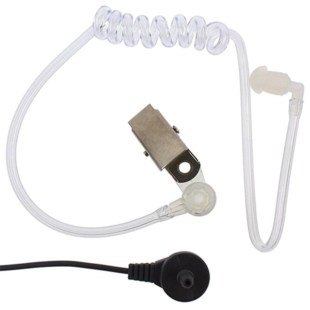 Clear Acoustic Tube Covert Earpiece Earphone Headset PTT(Push To Talk) For Yaesu Vertex VX-1R Two Way Radio