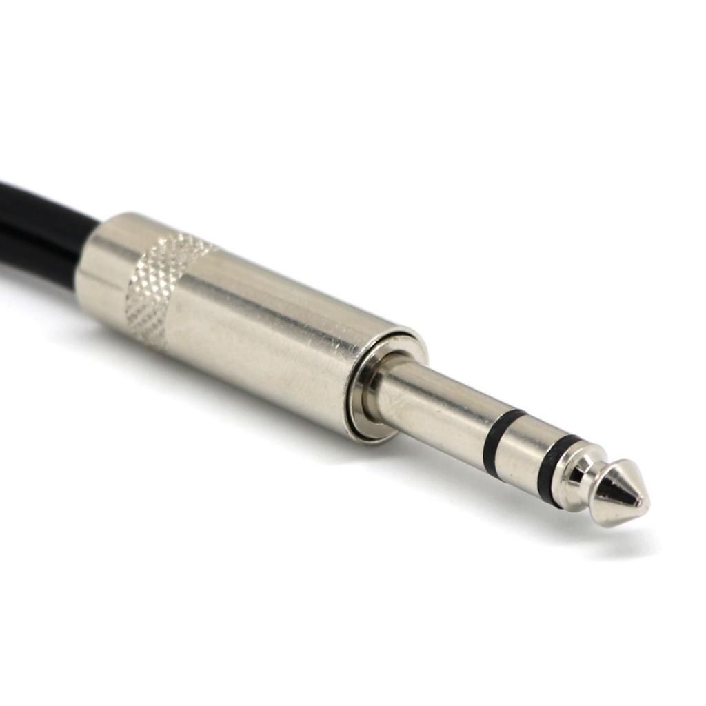 1/4'' 6.35mm Stereo Plug / Male to Dual 1/4'' 6.35mm Jack /Female Splitter Adapter Cable Converter 0.2m