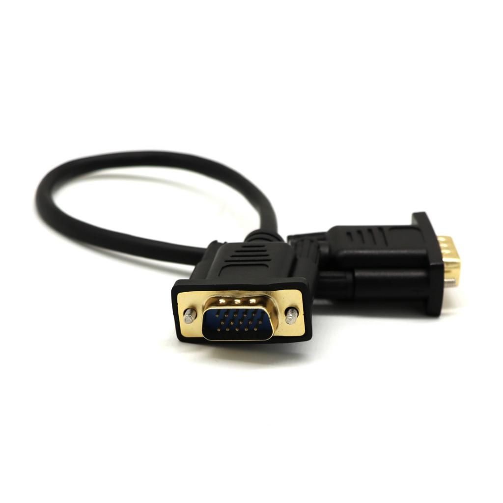 15Pin VGA Short Video Cable Extension Cord Male to Male for Monitor 30cm
