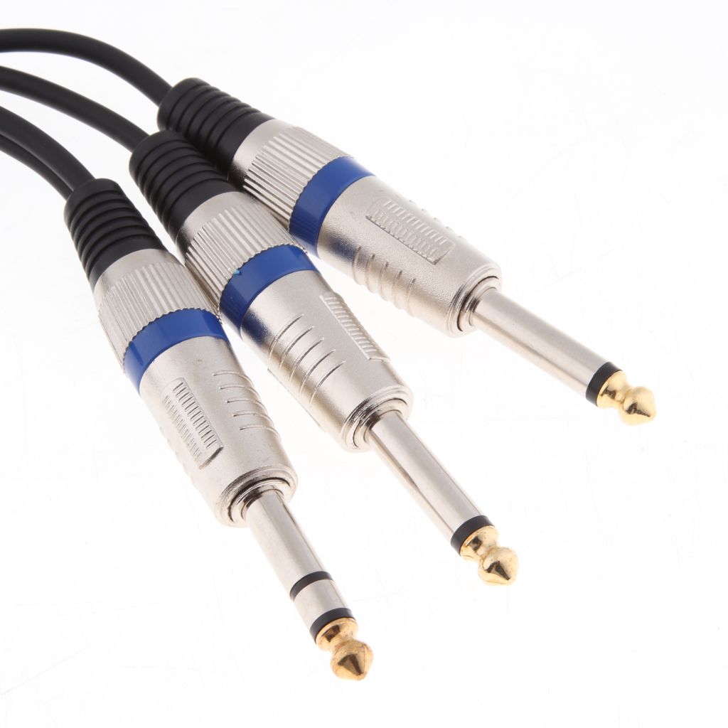 1/4 Inch TRS Stereo To Dual 1/4 Inch TS Mono Y-Splitter Cable