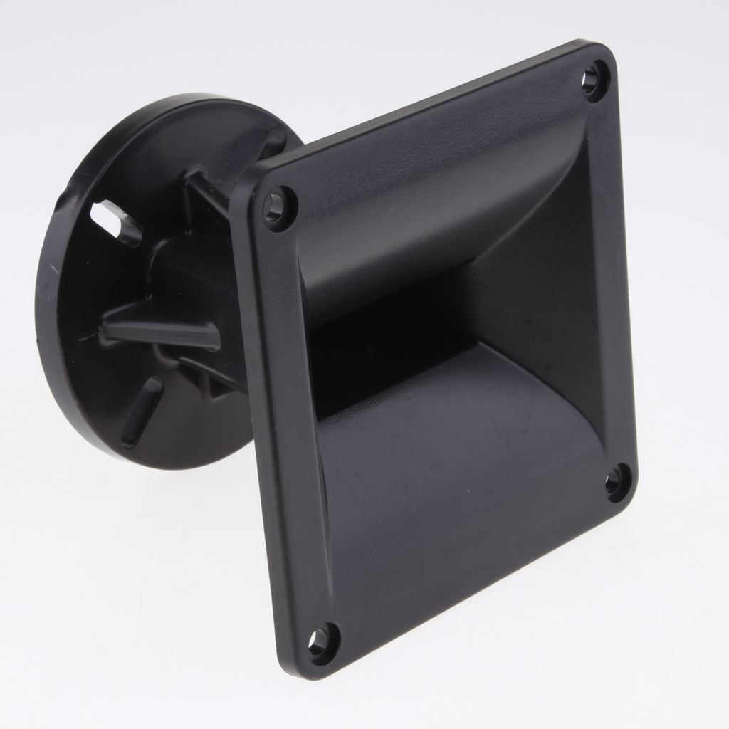 120x120mm Flat Mouth 25mm Throat Loudspeaker Horn Tweeter for Home Audio Amplifier Speaker, Long-throw Distance