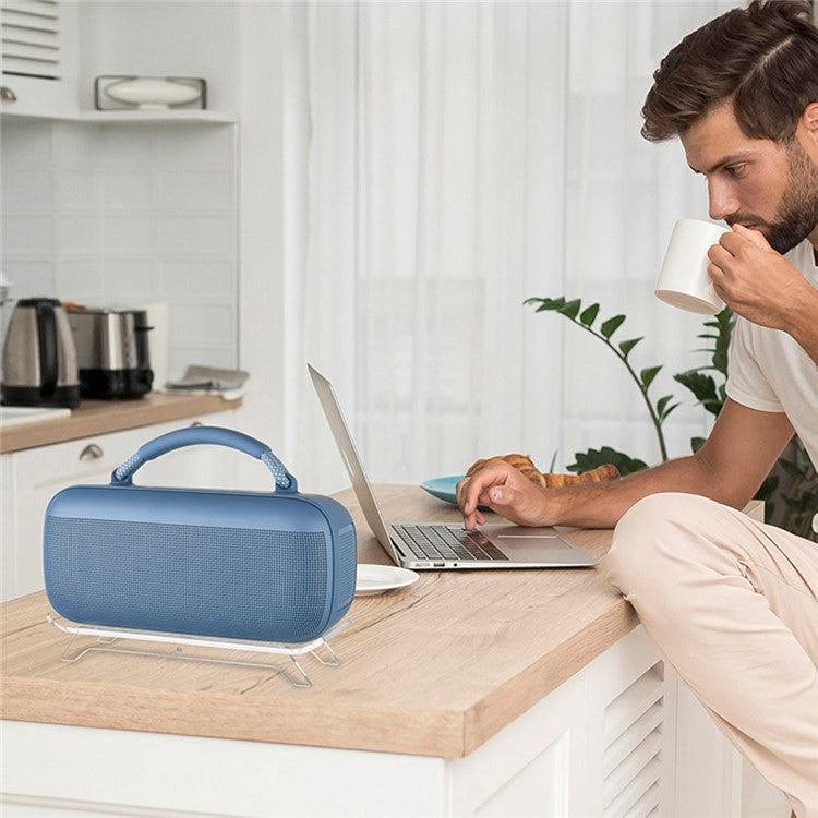 TXESIGN For Bose SoundLink Max Speaker Four-legged Desktop Stand Acrylic Storage Base, 101-E002-300049 - Transparent