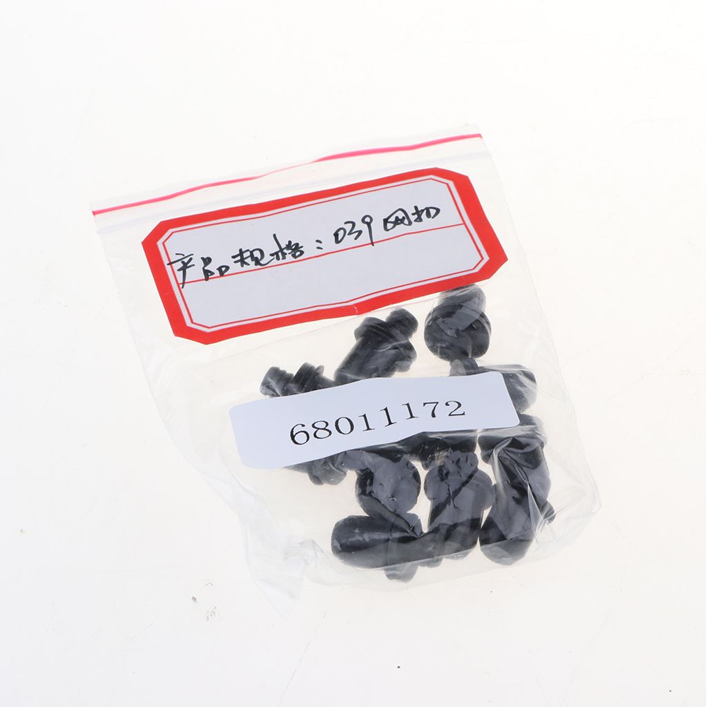 10 Pieces Fastener Rivet Clips Kits, Black Push Pin Rivets for Speaker Mesh Grill Cover # 039