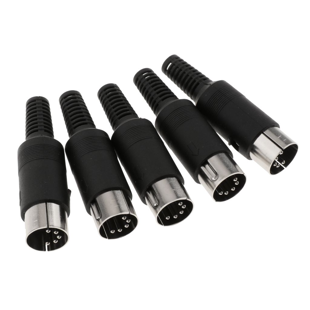 DIN Mini Pin Male Plug Audio Jack Connector for Keyboard/Mouse DIY 5 Pin