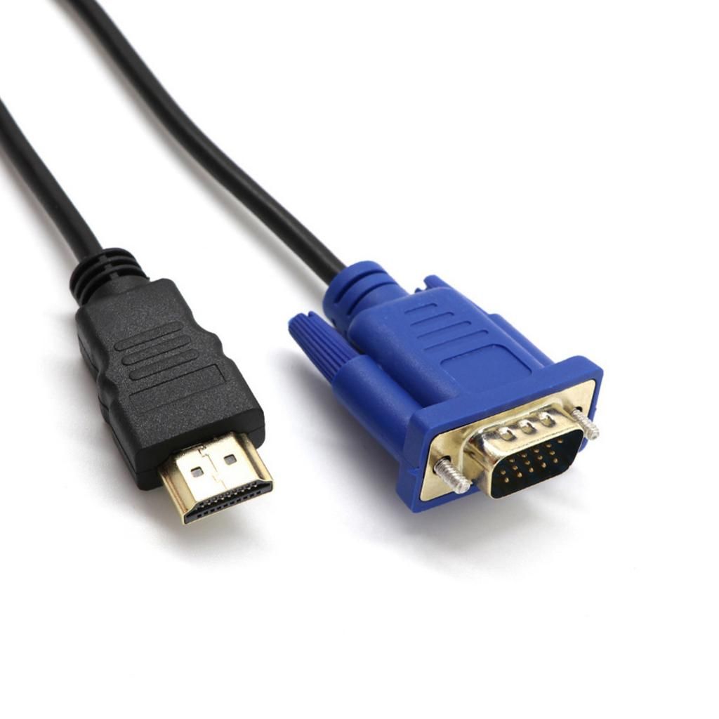 HDTV HDMI Gold Male To VGA HD-15 Male 15 Pin Adapter Cable 3FT 1080P Vedio