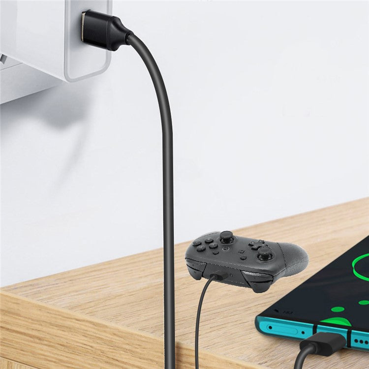 JYS 3M Type-C Double-head Split Charging Cable for PS5 / Xbox Series X / Nintendo Switch Controller