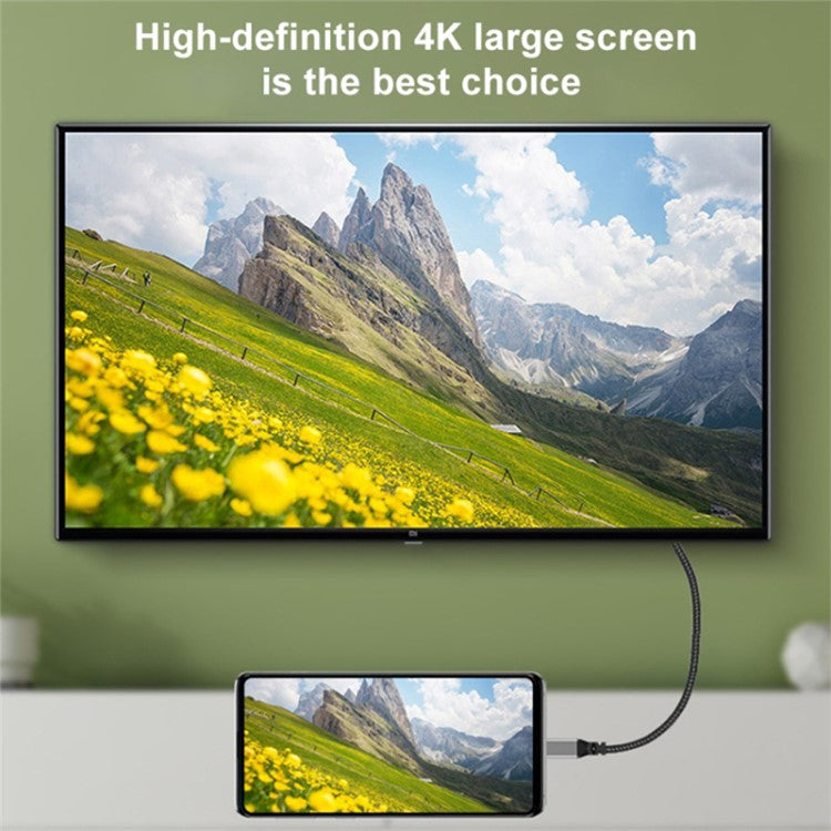 20cm Down Bend HDMI Male to Female 4K High-Definition Extension Cable Computer TV Video Adapter Cord