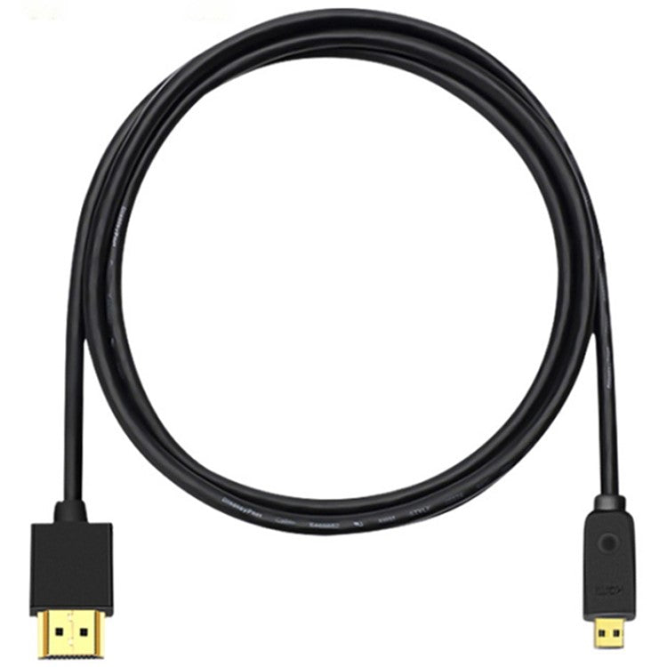 0.5m Micro HDMI Male to HDMI Male Cable 4K HD Video Transmission Cord - Black