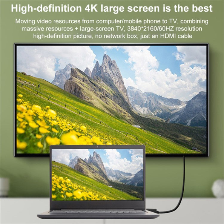 0.3m Micro HDMI Male to HDMI Male Cable 4K HD Video Transfer TV Projector Connection Cord - Black