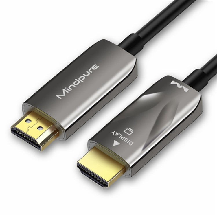 MINDPURE HD006 20m HDMI 2.0 Fiber Optic Cable 4K 60Hz 3D Visual Effects Video Connection Cable - Grey
