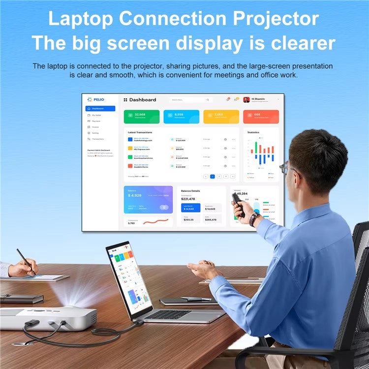 MINDPURE AD029 1.5m DP to HDMI 1.4 Cord 4K / 30Hz Gold Plated Male to Male PVC Cable