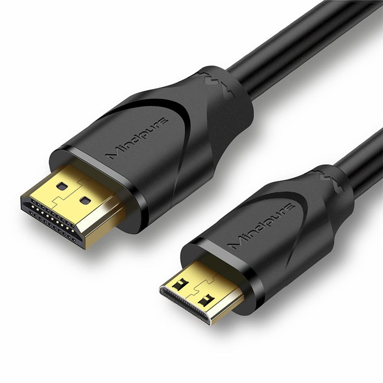MINDPURE AD016 1m Mini HDMI to HDMI 4K HD Video Monitor Projector TV Connection Cable