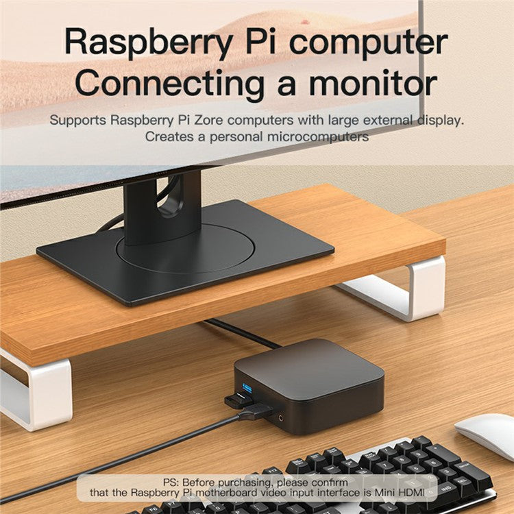 MINDPURE AD016 1m Mini HDMI to HDMI 4K HD Video Monitor Projector TV Connection Cable