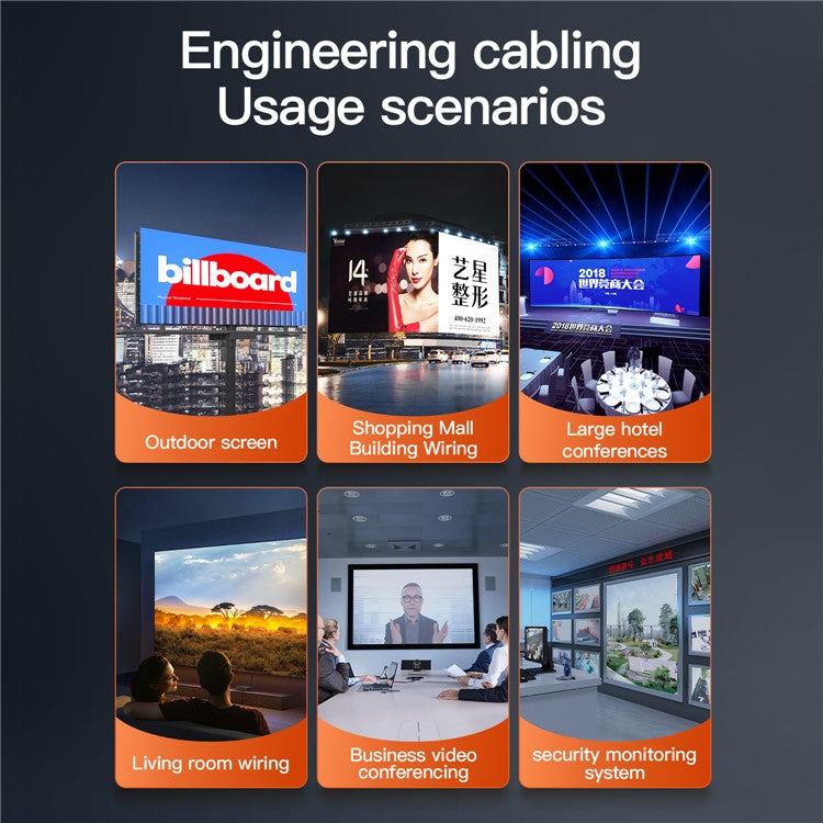 MINDPURE HD003 12m HDMI 2.0 4K HD Video Cable TV Monitor Connection Engineering Cable