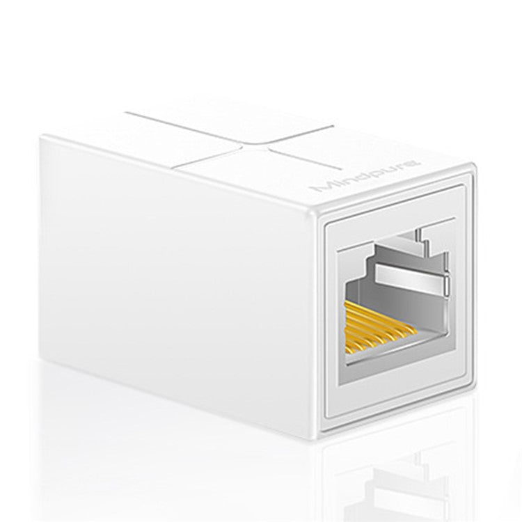 MINDPURE AD043 RJ45 Connector Cat6 Ethernet Cable Adapter Gigabit Network Extender - White