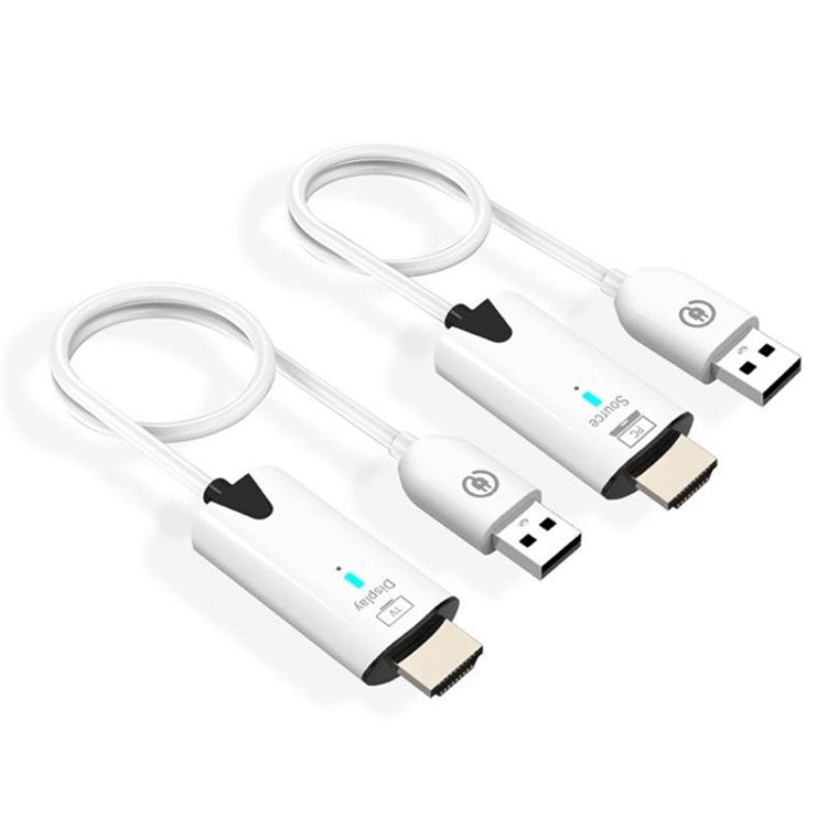 A02 2Pcs / Set 1080P 60Hz HDMI Transmitter + Receiver Cable Wireless Screen Projector Wire