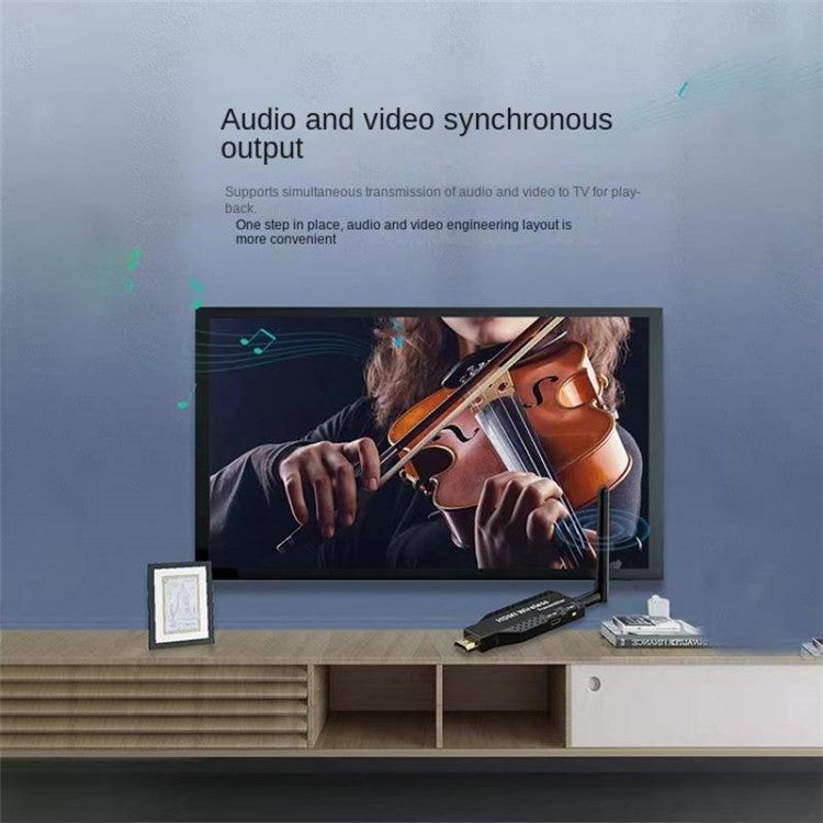 A02 2Pcs / Set 1080P 60Hz HDMI Transmitter + Receiver Cable Wireless Screen Projector Wire