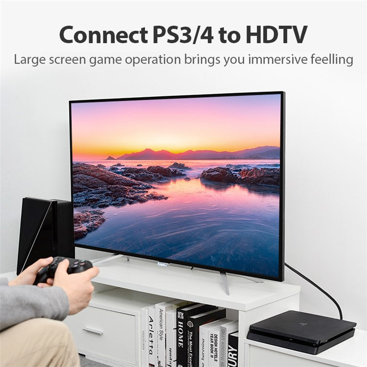 VENTION VAA-B05-B1000 10m 4K 30Hz HDMI Male to Male Cable HD Nylon Braided Cord