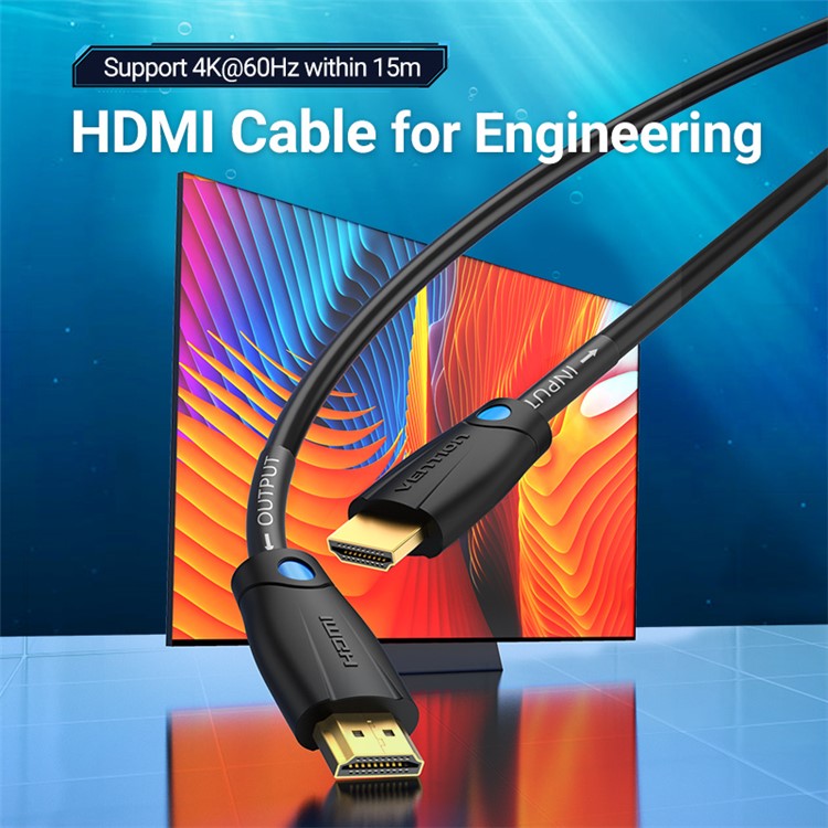 VENTION AAMBK 8m HDMI Male to Male HD Video 3D Movie Cable Engineering HDMI Cable - Black
