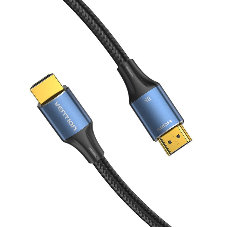 VENTION ALGLH 2m HDMI-A Male to Male 8K HD Cable Aluminum Alloy Cotton Braided HDMI Wire - Blue