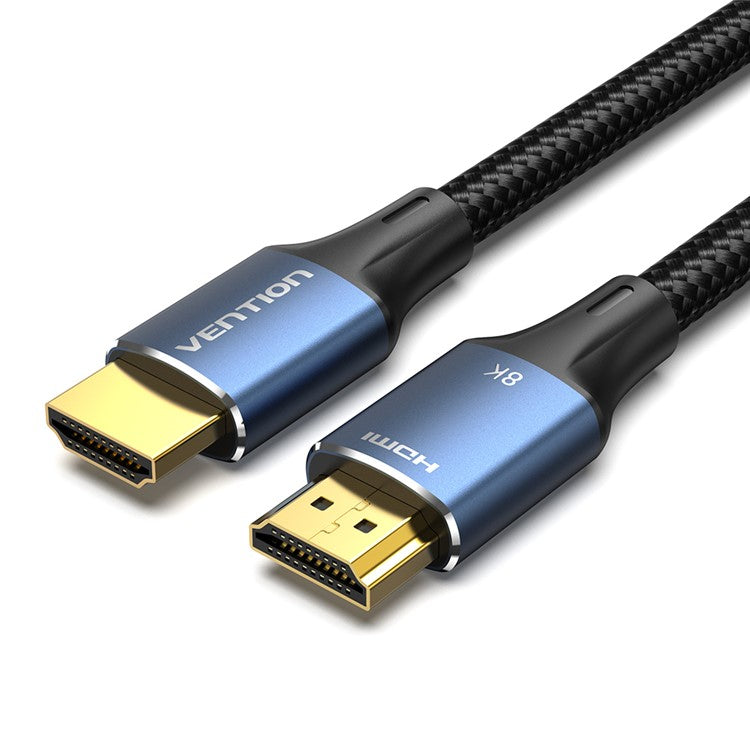 VENTION ALGLJ 5m HDMI-A Male to Male 8K HD Cable Aluminum Alloy Cotton Braided HDMI Wire - Blue