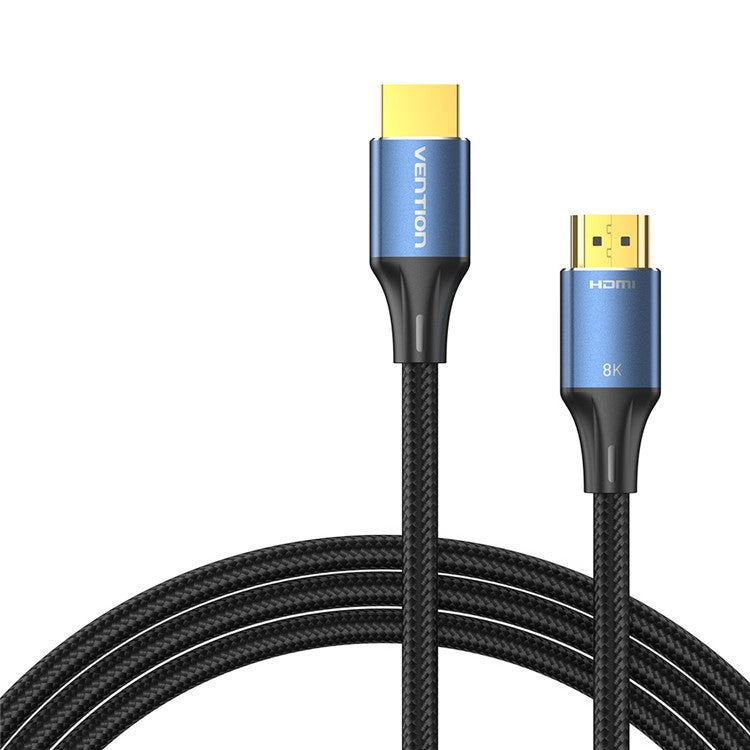 VENTION ALGLJ 5m HDMI-A Male to Male 8K HD Cable Aluminum Alloy Cotton Braided HDMI Wire - Blue