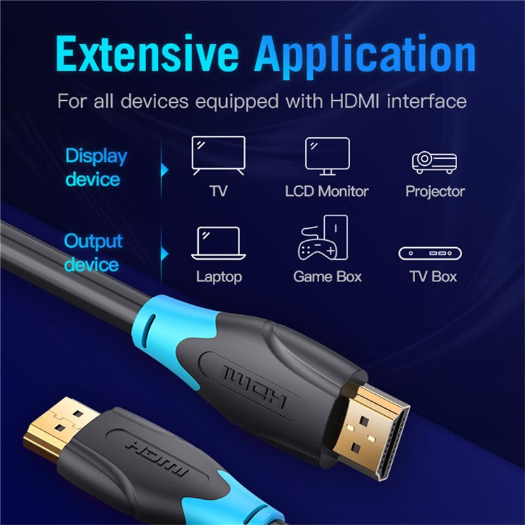 VENTION AAGBD AAG Series 0.5m HDMI Cable 4K PVC Display Cord for TV Monitor Laptop Xbox