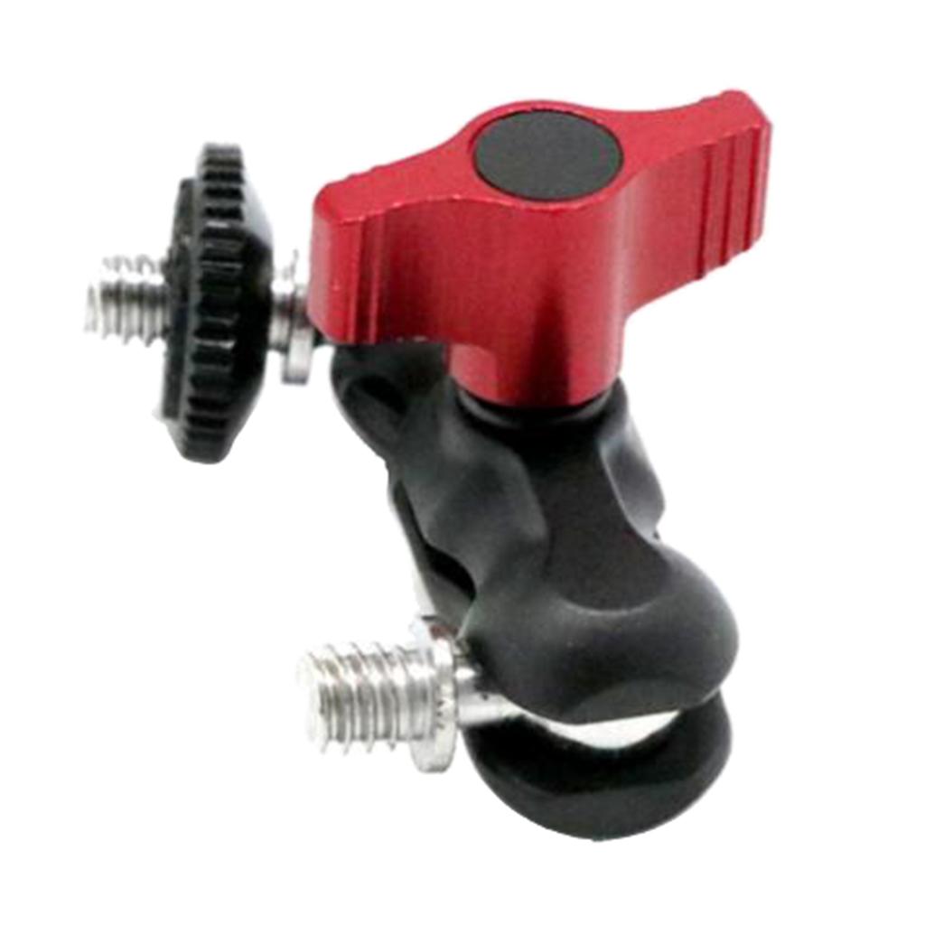 1/4 Clamp Double Ball Head Magic Arm Mount Adapter for DSLR Camera Monitor"