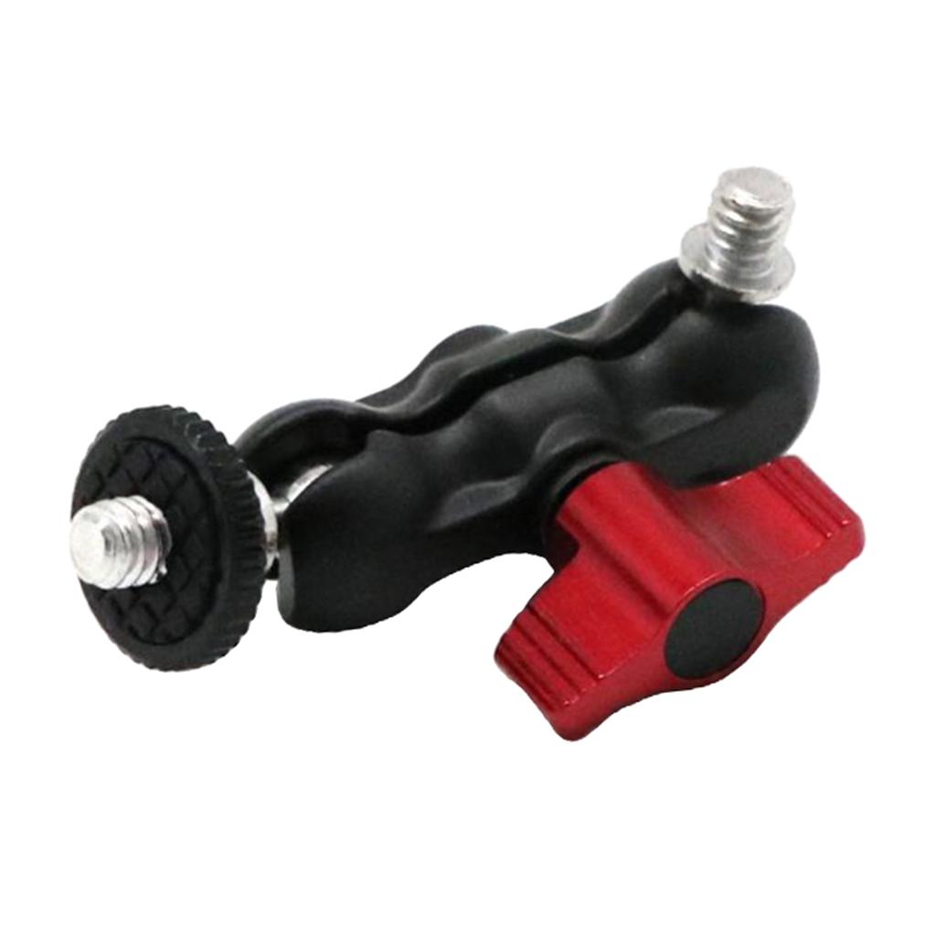 1/4 Clamp Double Ball Head Magic Arm Mount Adapter for DSLR Camera Monitor"