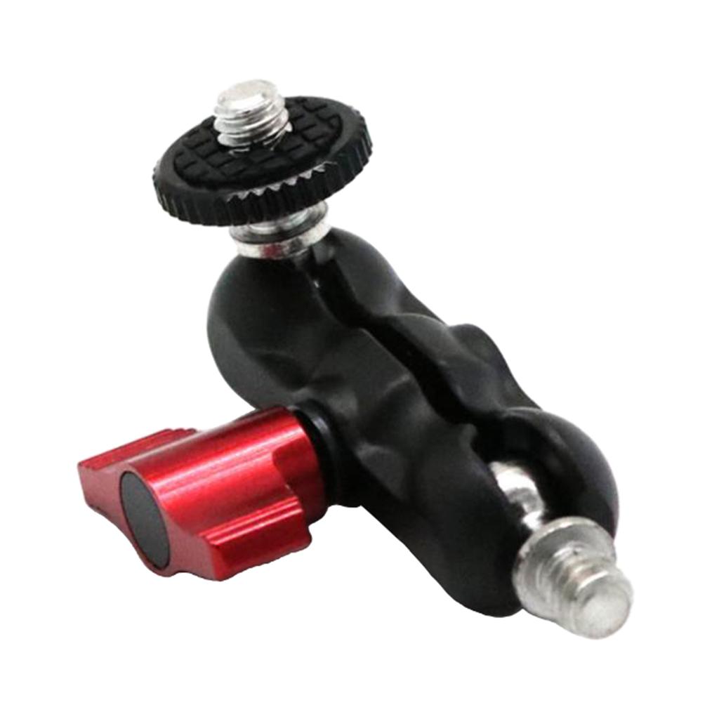 1/4 Clamp Double Ball Head Magic Arm Mount Adapter for DSLR Camera Monitor"
