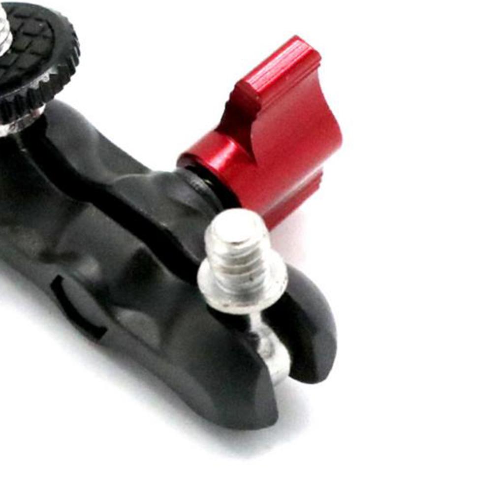 1/4 Clamp Double Ball Head Magic Arm Mount Adapter for DSLR Camera Monitor"