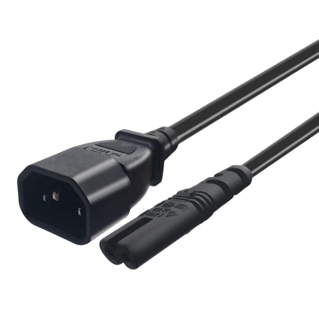 IEC320 C14 to C7 Laptop Power Adapter Cable Cord