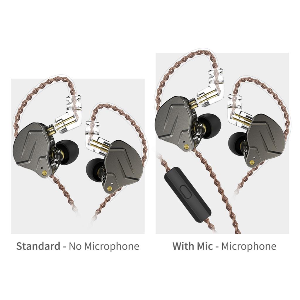 BA+DD In Ear Earphone Hybrid Headset HIFI Noise Cancelling Earbuds Black