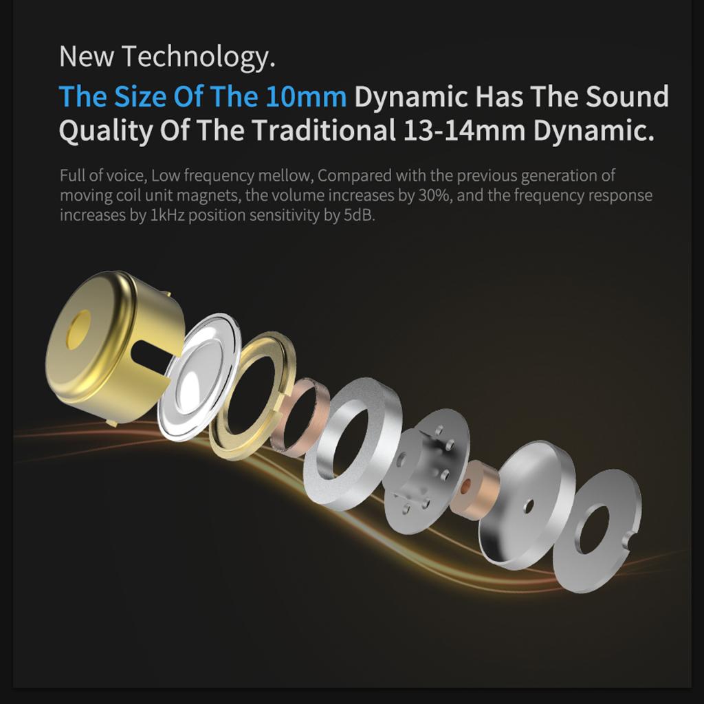 BA+DD In Ear Earphone Hybrid Headset HIFI Noise Cancelling Earbuds Purple