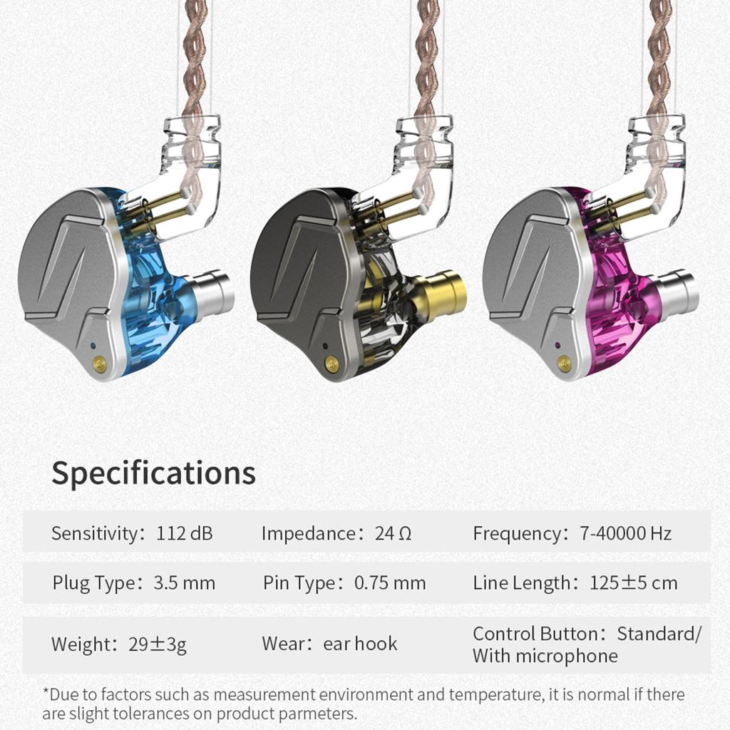 BA+DD In Ear Earphone Hybrid Headset HIFI Noise Cancelling Earbuds Blue