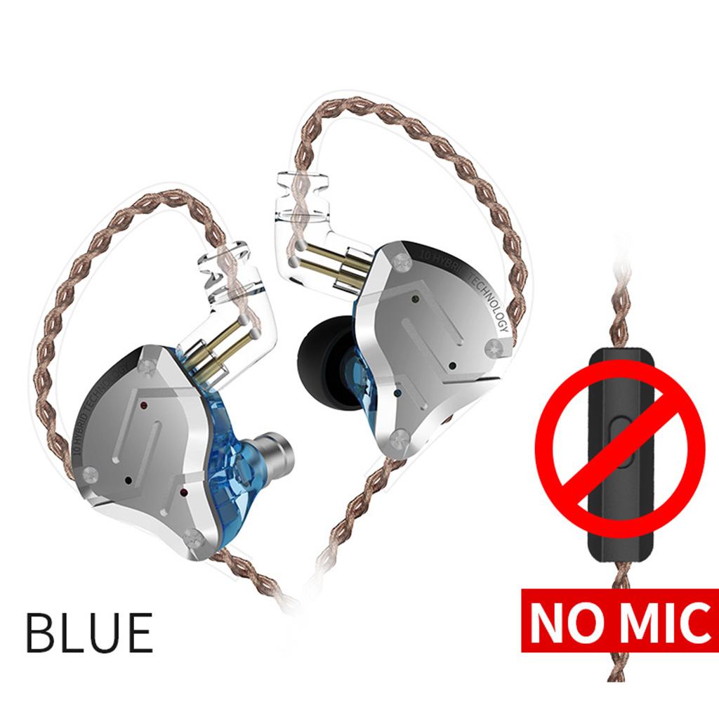 BA+DD In Ear Earphone Hybrid Headset HIFI Bass Noise Cancelling Blue