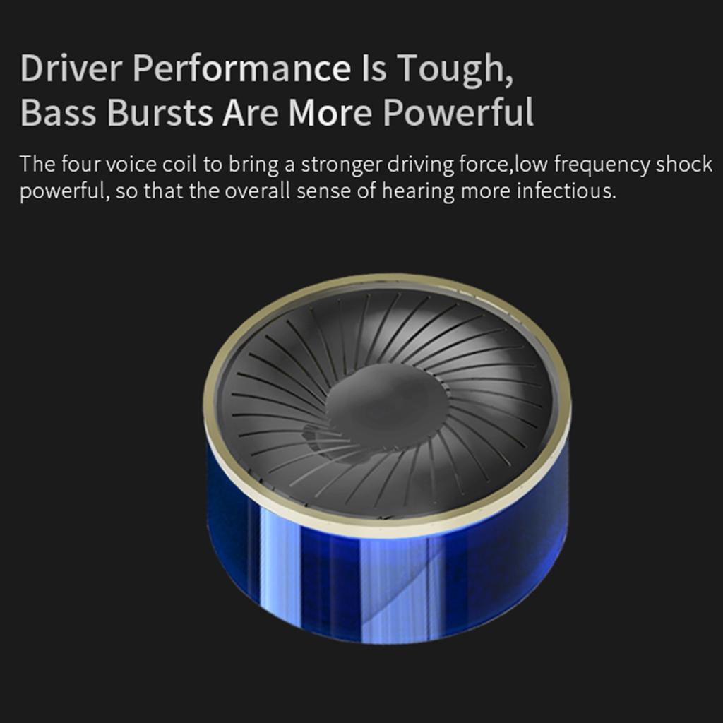 4BA+1DD Hybrid Earphone Headset HIFI Earbuds In Ear Monitor Headphones Black