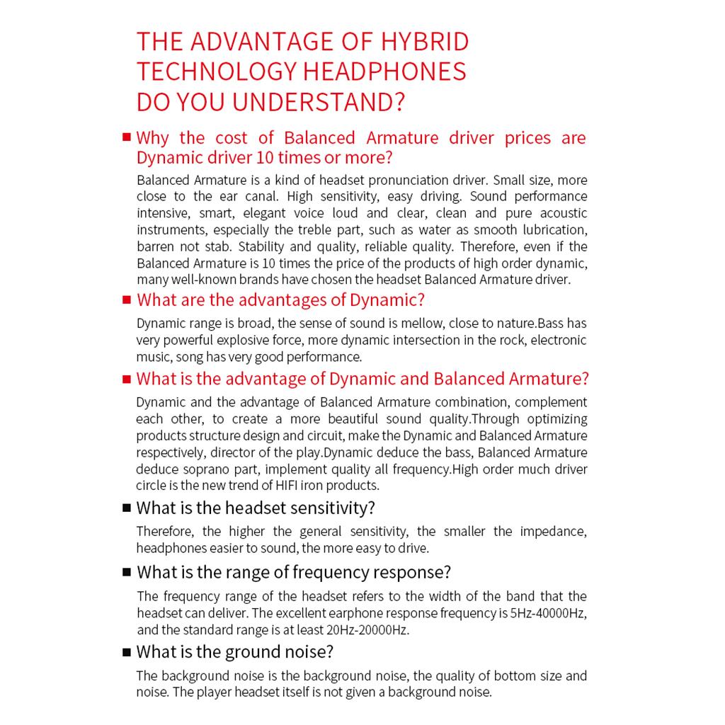 4BA+1DD Hybrid Earphone Headset HIFI Earbuds In Ear Monitor Headphones Black