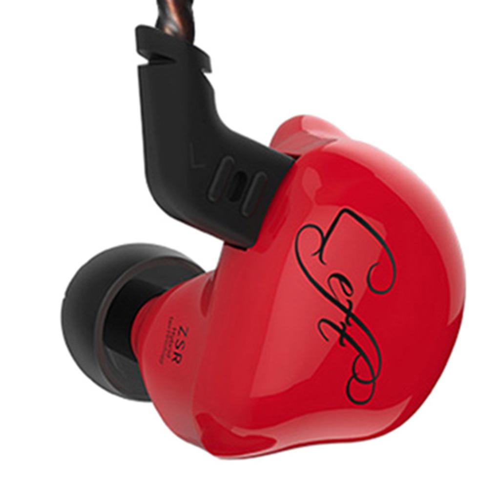 3.5mm Stereo Earphone Headset Headphone Ergonomic EarBuds Red No Mic