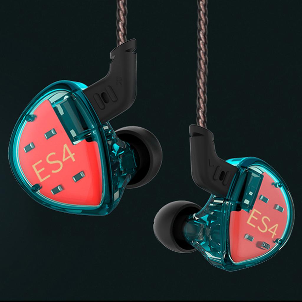 KZ ES4 1DD+1BA In Ear Earphone Hybrid Headset HIFI Earbuds w/ MIC Black