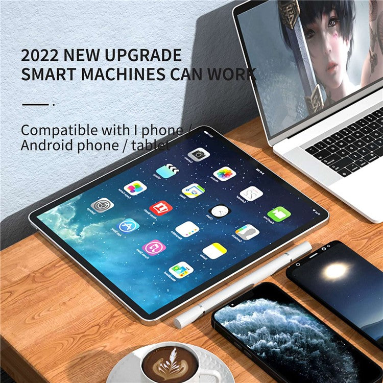 2-in-1 Screen Stylus Capacitive Pen High Sensitivity Stylus Pencil Universal Capacitive Screen Pencil Compatible with Android, IOS - Rose Gold